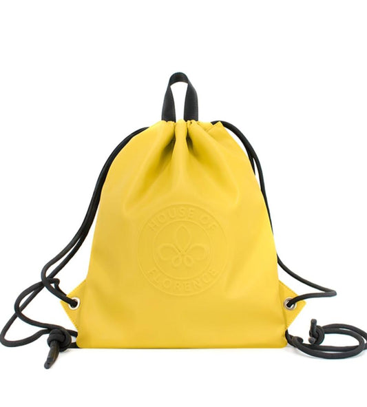 Sac sport en cuir végétal eco jaune -  House of Florence