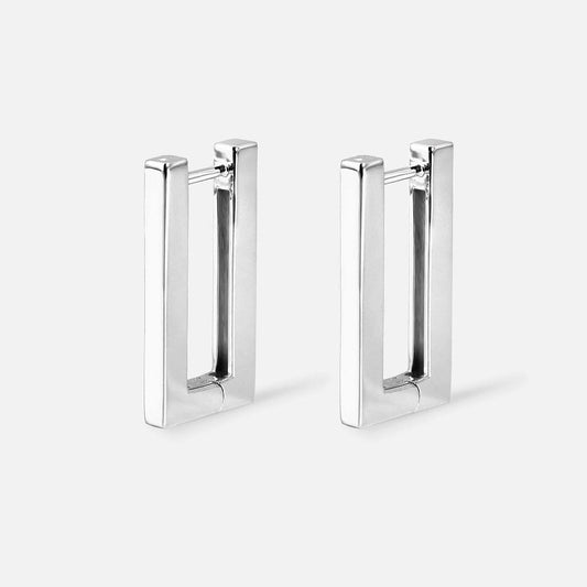 Boucles d'oreilles rectangle en argent