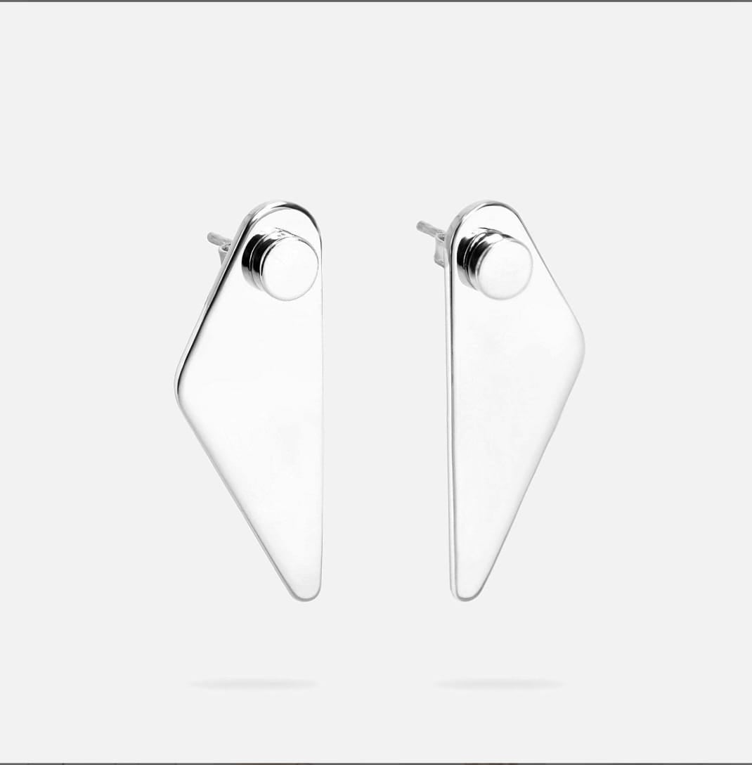 Boucles d'oreilles triangle en argent