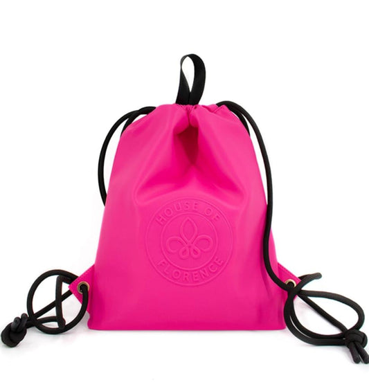 Sac sport en cuir végétal eco rose -  House of Florence