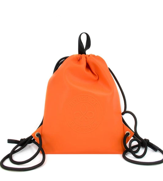 Sac sport en cuir végétal eco orange -  House of Florence